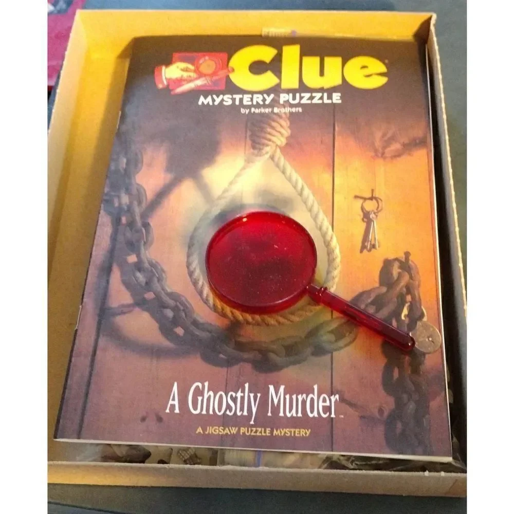 CLUE MYSTERY PUZZLE Vintage 1996 *A Ghostly Murder*  500 pc. complete Parker Bro